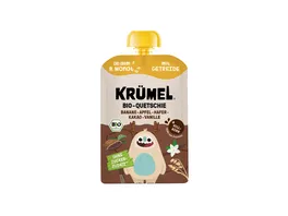 Kruemel Bio Quetschie mit Getreide Kakao Hafer Vanille Banane Apfel