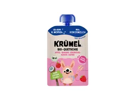 Kruemel Bio Quetschie mit Kokosmilch Erdbeere Hafer Kokos Banane Apfel