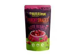 NUTRIPUR Fruchtsnack gefriergetrockneter Rote Beeren Mix