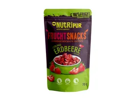 NUTRIPUR Fruchtsnack gefriergetrocknete Erdbeeren