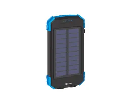 Zusatzakku XLayer Powerbank PLUS Solar Wireless 5W Black Blue 10 000 mAh