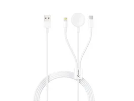XLayer 3 in 1 Multifunktions Kabel fuer Apple Produkte 1 5m Weiss