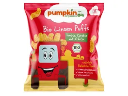 pumpkin organics Bio Linsen Puffs mit Tomate Karotte Kraeutern