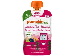 pumpkin organics Bio Quetschie Suesskartoffel Blaubeere Rote Beete Hafer