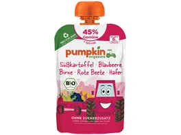 pumpkin organics Bio Quetschie Suesskartoffel Blaubeere Rote Beete Hafer