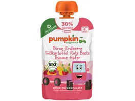 pumpkin organics Bio Quetschie Birne Erdbeere Suesskartoffel Rote Beete Hafer