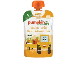 pumpkin organics Bio Quetschie Karotte Apfel Birne Kokos Reis