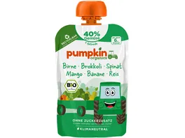 pumpkin organics Bio Quetschie Birne Brokkoli Spinat Mango