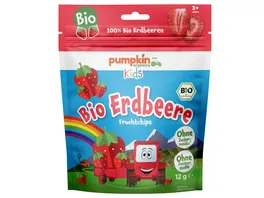 pumpkin organics Bio Erdbeere Fruchtchips