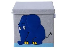 Lifeney Aufbewahrungsbox mit Deckel Elefant 30x30x30cm