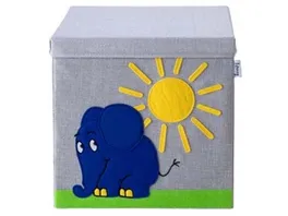 Lifeney Aufbewahrungsbox mit Deckel Elefant 30x30x30cm