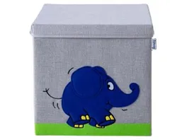 Lifeney Aufbewahrungsbox mit Deckel Elefant 30x30x30cm