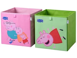 Lifeney Aufbewahrungsbox Peppa Pig 33x33x33cm 2er Set