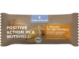 followfood Bio Nut Butter Balls Erdnuss Meersalz