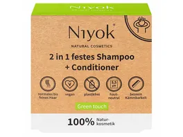 Niyok 2 in 1 festes Shampoo Conditioner Green Touch