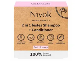 Niyok 2 in 1 festes Shampoo Conditioner Soft Blossom
