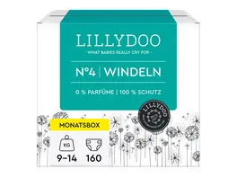 LILLYDOO Hautfreundliche Windeln Gr 4 Monatsbox 160 Stueck
