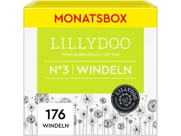 LILLYDOO hautfreundliche Windeln Gr 3 6 10 kg Monatsbox 176 Stueck