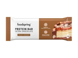 Foodspring Protein Bar Extra Chocolate Crispy Coconut