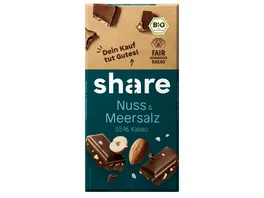 share Bio Schokoladentafel Nuss Meersalz