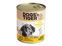 Dogs n Tiger Welpen Premium Hundenassfutter Fein Gemacht Huhn Suesskartoffel