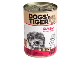 Dogs n Tiger Adult Premium Hundenassfutter Guadn Rind Kuerbis