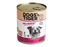 Dogs n Tiger Adult Premium Hundenassfutter Abendbrot Lamm