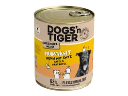 Dogs n Tiger Adult Hundenassfutter Proviant Huhn Ente Apfel Kartoffel