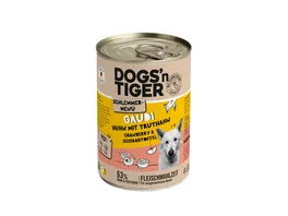 Dogs n Tiger Adult Hundenassfutter Gaudi Huhn Truthahn Cranberry Suesskartoffel