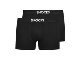 SNOCKS Herren Boxershorts aus Bio Baumwolle 2er Pack