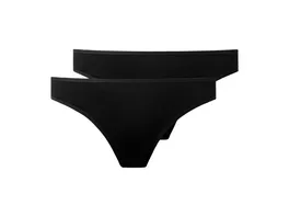 SNOCKS Damen Tanga aus Bio Baumwolle 2er Pack