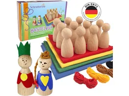 Schmetterline Bastelino DIY Bastel Set Holz Puppen Set mit hochwertigen Bastel Accessoires inklusive