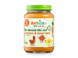 BEBISKO Bio Gemuese Mix mit Couscous und Huhn Halal