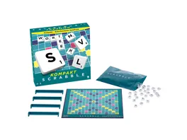 Mattel Games Scrabble Kompakt Gesellschaftsspiel Brettspiel Reisespiel