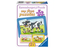 Ravensburger Puzzle my first Rahmenpuzzle Gute Tierfreunde 6 Teile