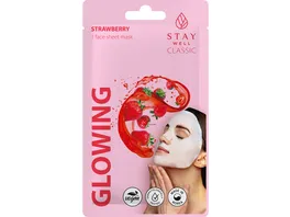 STAY WELL Classic sheet mask STRAWBERRY Glowing