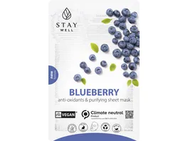 STAY Well Vegan sheet mask BLUEBERRY