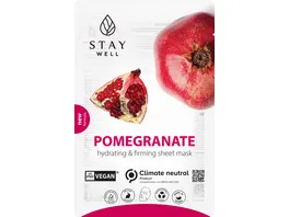 STAY Well Vegan sheet mask POMEGRANATE