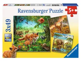 Ravensburger Puzzle Tiere der Erde 3x49 Teile