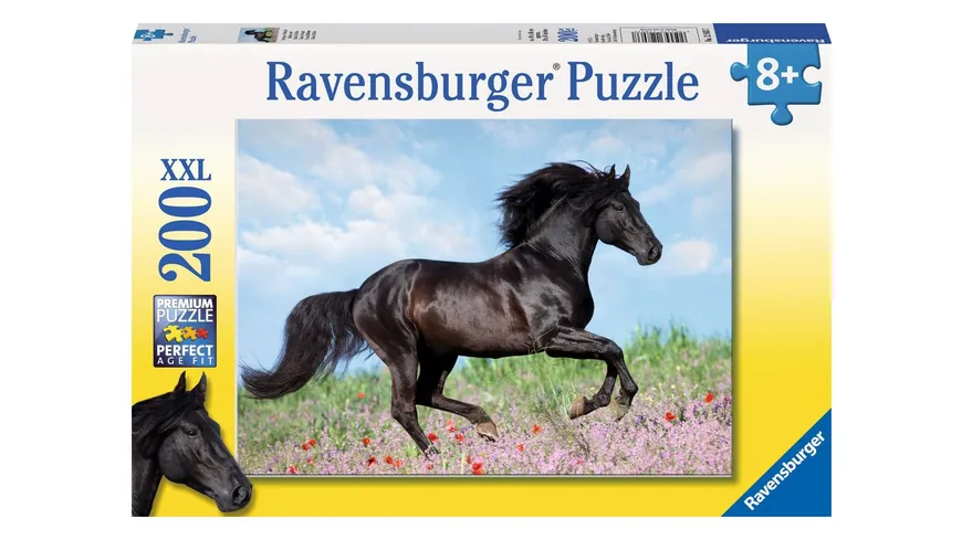 Ravensburger Puzzle - Schwarzer Hengst, 200 XXL-Teile