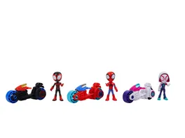 Hasbro Marvel Spidey and His Amazing Friends Figuren mit Motorraedern 1 Stueck sortiert