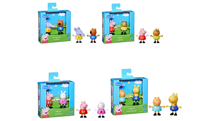 Hasbro - Peppa Pig Peppas beste Freunde Doppelpacks, 1 Stück, sortiert ...