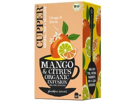 CUPPER Bio Fruechtetee Mango Citrus Organic Infusion