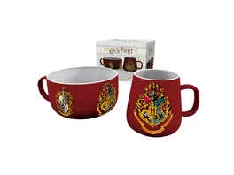 HARRY POTTER Fruehstuecks Set Tasse Schale Crests