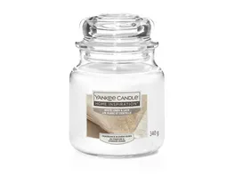 Yankee Candle Home Inspiration Mittelgrosse Kerze im Glas White Linen Lace