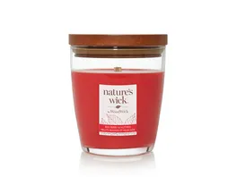 nature s wick Mittelgrosse Kerze im Glas Redberry Nutmeg