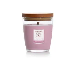 nature s Wick Mittelgrosse Kerze im Glas Woodland Rose