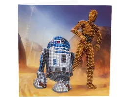Craft Buddy Crystal Art Diamond Painting R2 D2 C 3PO 18x18cm Crystal Art Card