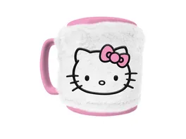 HELLO KITTY PINK BOW FACE ICON FUZZY MUG