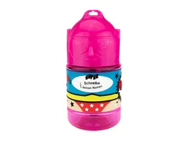 H H Superhelden Trinkflasche Blanko Pink